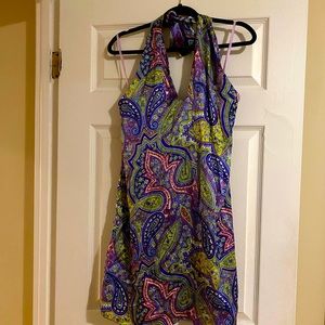 Alice & Trixie silk halter mini, paisley design